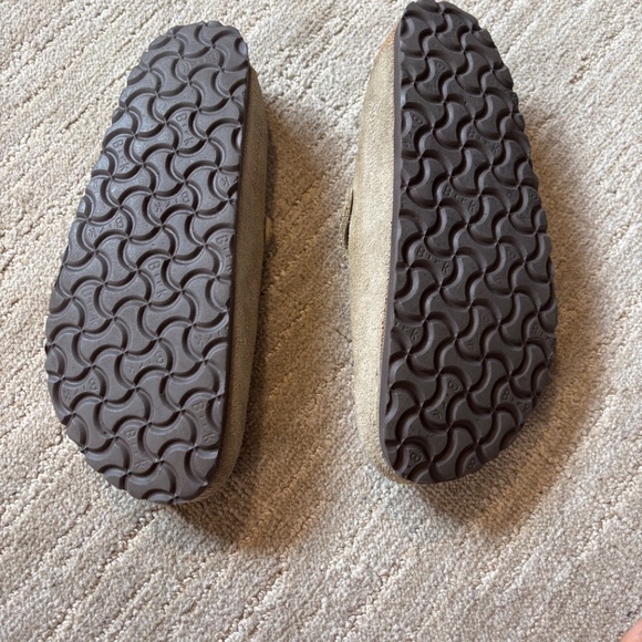 Birkenstock Bostons Taupe Suede SZ 38 - Picture 3 of 4